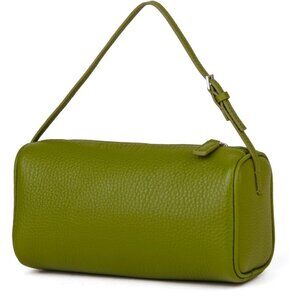 ⚡Women Olive Green Lychee Pattern Full‎ Grained Leather Crossbody Strap Bag